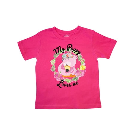 

Inktastic Baby Flamingo My Pappy Loves Me with Flower Wreath Gift Toddler Boy or Toddler Girl T-Shirt