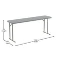 thumbnail image 6 of Flash Furniture Rectangular Plastic Folding Tables, Gray, 6 of 13