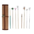 thumbnail image 1 of Kit de 7 plumas para limpieza de oídos con tapete de bambú, limpieza profunda, masaje relajante, eliminación de cerumen., 1 of 14