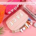 thumbnail image 4 of Bolsas de maquillaje Pinkunn Preppy Chenille Letter 4 unidades para mujer, 4 of 7