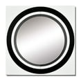 thumbnail image 2 of Designart "Bauhaus Circular Minimalism Black and White II" Modern Geometric Square Mirror For Wall Decor - Large Black Square Mirror Printed Wall Decor - Modern Square Living Room Mirror, 2 of 5