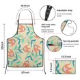 thumbnail image 7 of Women Men Adjustable Bib Apron with Pockets Red Tulip Cooking Kitchen Aprons, 7 of 7