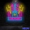 thumbnail image 3 of Handmadetneonsign Live Music Neon Sign, Electric Guitar Wall Art, Guitar Wall Decor, Music Led Light 73081, 3 of 5