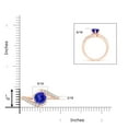 thumbnail image 4 of ANGARA Natural Prong-Set 1.45 ct Tanzanite Bypass Ring with Diamond Accents in 14K Rose Gold for Women (Size-7mm) | December Birthstone, Anniversary, Jewelry Gift for Women | Natural Tanzanite Ring, 4 of 8