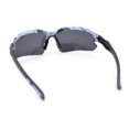 thumbnail image 4 of Polarized Xloop Camo Print Wrap Half Rim Baseball Sport Plastic Sunglasses Navy, 4 of 4
