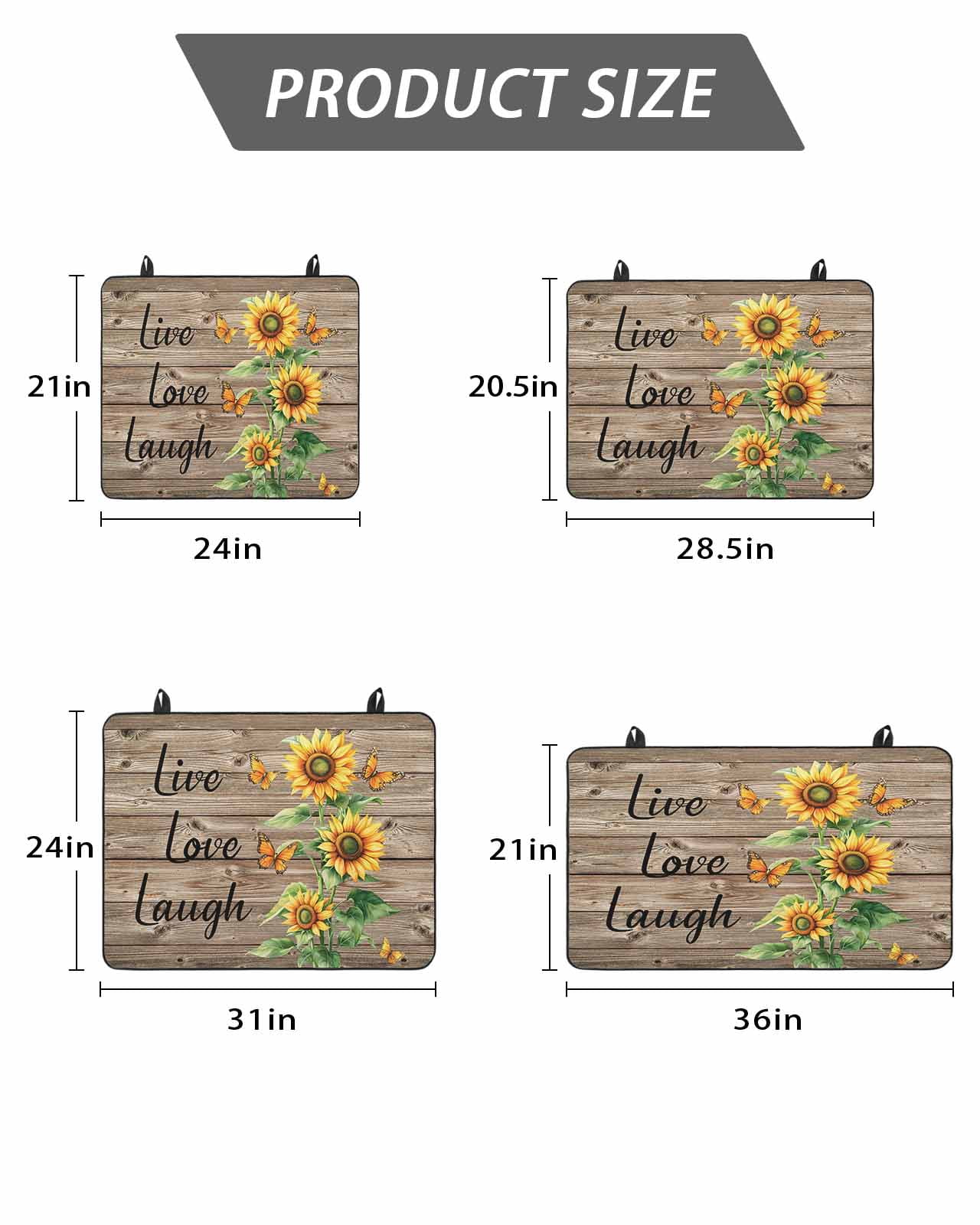 Stove Top Covers for Electric Stove, Sunflower Rustic Glass Stovetop Cover Protector, Vintage Wooden Flowers Butterfly Induction Cooktop Protector Oven Mat for Kitchen Countertop 24"x21"