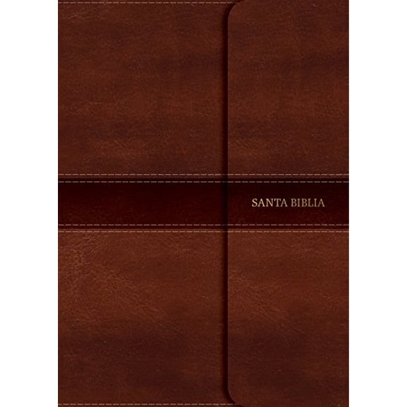 Pre-Owned NVI Biblia compacta letra grande, marrn, smil piel con ndice y solapa con imn (Spanish Edition), 9781535913355, 1535913355, Paperback, Compact edition