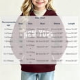 thumbnail image 3 of NEBWOAK Girls Fleece Sweatshirt, Wine Pullover Hoodie Long Sleeve Varsity Print,Size 10-11T, 3 of 6