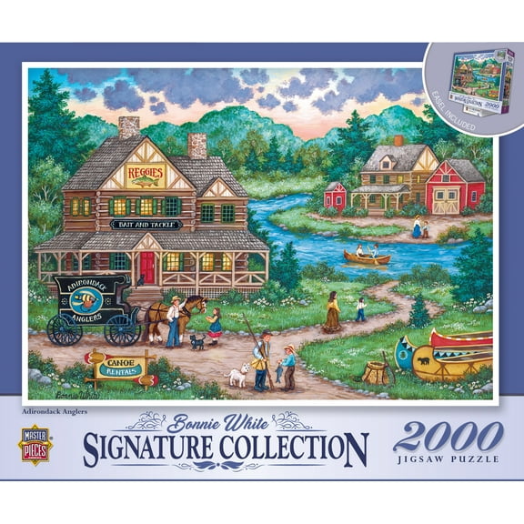 MasterPieces 2000 Piece Jigsaw Puzzle - Adirondack Anglers - 39"x27"