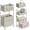 B, variant on Gofinoday 3-Tier Diaper Caddy Cart with Wheels, Rolling Nursery Organizer with Dividers, 8 Mesh Pockets, Lockable Wheels, White