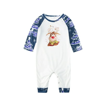 

YOTAMI Christmas Pajamas Sets for Men Women Christmas Matching Sets Family Christmas Pajamas Xmas Sleepwear 3M Blue #23