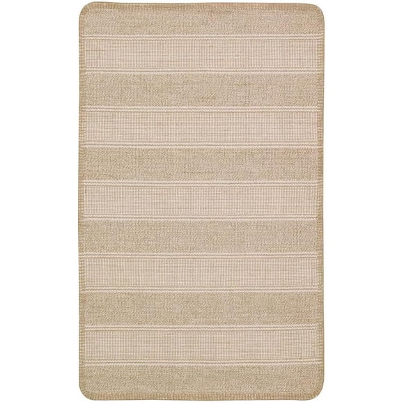Tapete Decoración Cuarto de Yute y algodón Alfombra Dormitorio hogar Lavable de 50x80cms