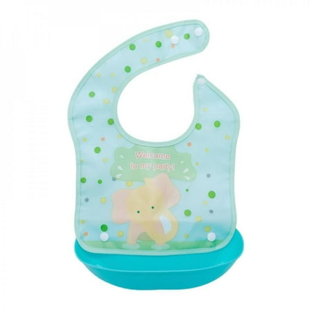 

Clearance! Baby Silicone Bibs - Waterproof Easy Wipe Silicone Bib for Babies Toddlers - Baby Feeding Bibs with Large Food Catcher Pocket - Travel Bibs for Baby Girl Boy