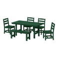 thumbnail image 2 of WestinTrends Ashore 6-Piece Outdoor HDPE Rectangular Patio Dining Table Set with Bench, Dark Green, 2 of 12