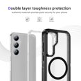 thumbnail image 3 of Decase Magnetic case for Samsung Galaxy S22 Case,Built-in Kickstand,Compatible with Mag-Safe, Dual-Layer Protection Military Grade Protective Phone Case for Samsung Galaxy S22,Black+Clear, 3 of 7