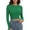AB221 Green, variant on Bjutir Women Fall Slim Shirts Long Sleeve Solid Color Tunic Crop Tops Stylish Daily Crewneck T-Shirts Size S-Xxl Green