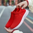 thumbnail image 4 of CAICJ98 Walking Shoes Women Womens Canvas Shoes Low Top Fashion Sneakers Slip on Walking Shoe,Red, 4 of 5