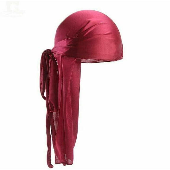 Premium Silky Satin Durag Men's Cap Hat Doo Rag Biker Smooth Head Wrap #HDUP