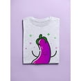 thumbnail image 3 of Dancing Eggplant T-Shirt Men -Image by Shutterstock, Male Small, 3 of 4