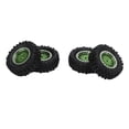 thumbnail image 1 of RC Car Wheels And Tires, Aluminum Alloy 1/16 RC Wheel Hub Set Strong Cushioning  For Flat Sports Cars Green, 1 of 8