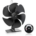 thumbnail image 1 of Ventilador Horno, Everenty 6 Aspas 50℃Arranque Funcionamiento Funcionamiento Ventilador de estufa de leña, ventilador de chimenea de accionamiento térmico, ventilador de estufa, ventilador de chimenea, estufa de pellets esquí esquí Gafas de esquí, 1 of 5