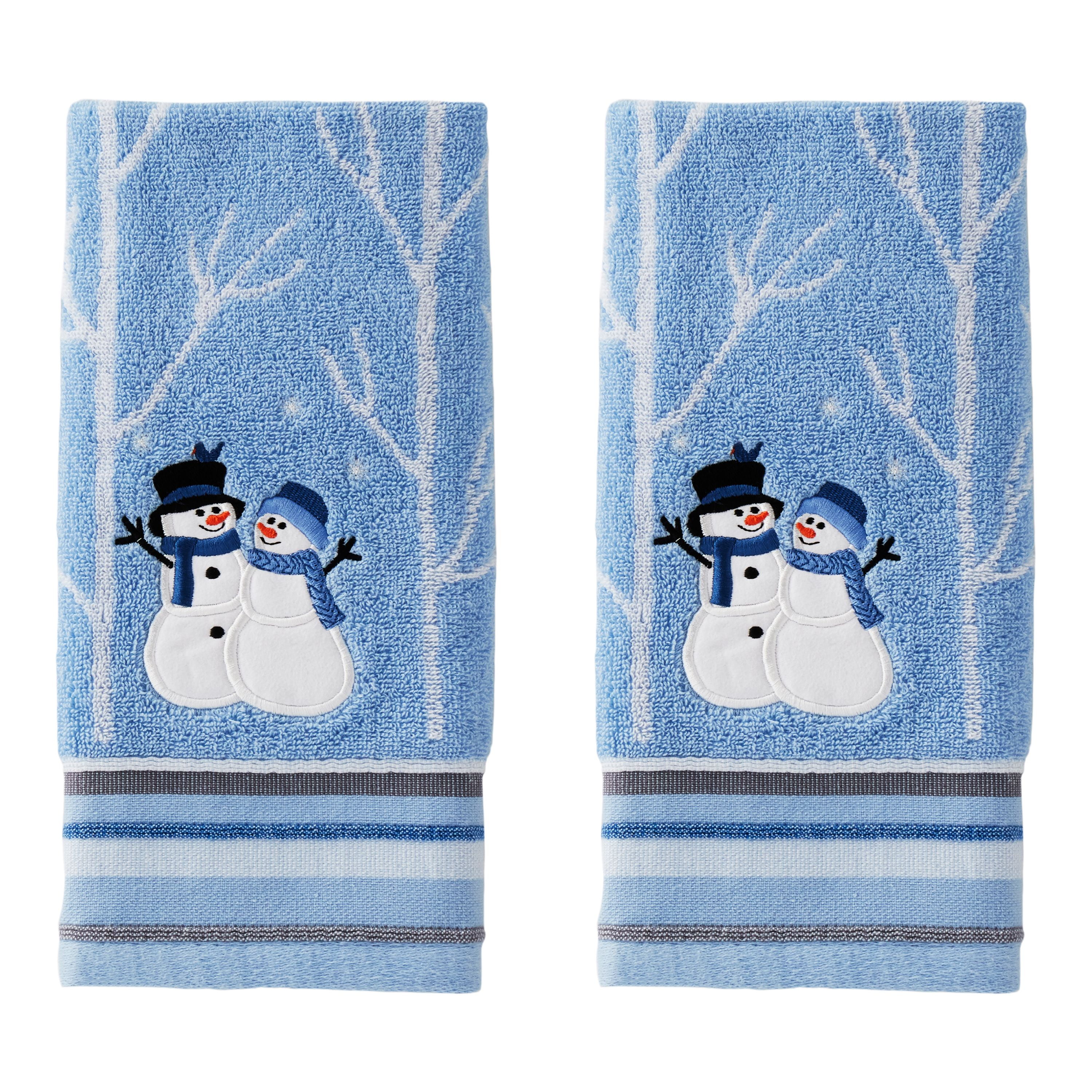 SKL Home Snowman Friends 2 PC Hand Towel Set