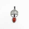 thumbnail image 1 of Zhuge Colgante de collar, hecho a mano para collares de hombres y mujeres, colgante en forma de gota de árbol de la vida (rojo), 1 of 5