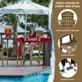 thumbnail image 3 of Dextrus Adirondack Chair Set of 2, Poly Bar Height Balcony 25" Tall Chairs - Brown, 3 of 8
