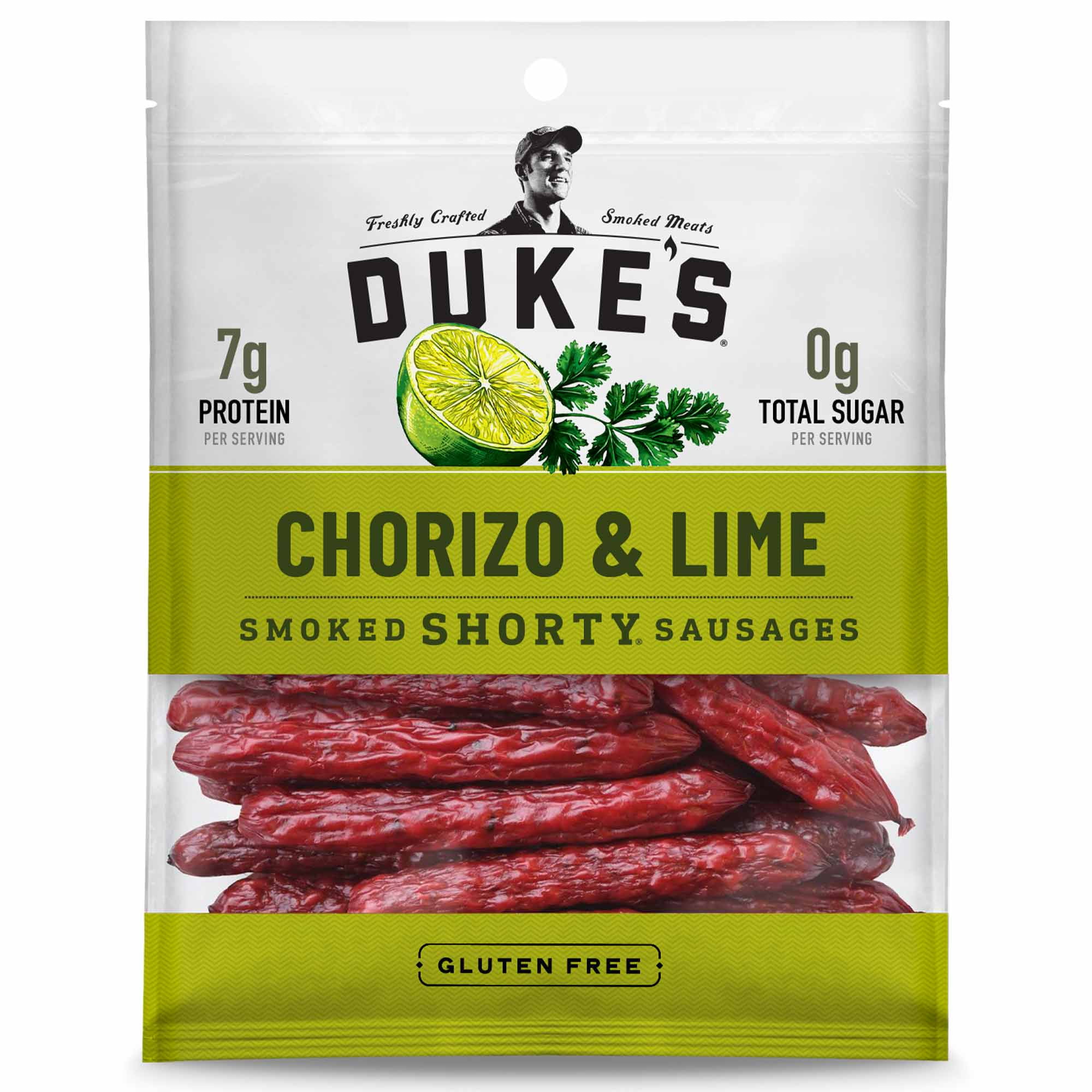 Duke's Chorizo & Lime Smoked Shorty Sausages, Gluten Free, 5 oz