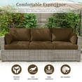 thumbnail image 5 of Snubbull 8-Piece Patio Furniture Cushions, Replacement Outdoor Cushions for 3-Seat Sectional Sofa, Waterproof & Zipped, 25.6"*23.6"*9", Chocolate​, 5 of 8