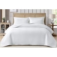 thumbnail image 2 of Chezmoi Collection Teo 3-Piece White King Size Quilt Set - Diamond Stitched Lightweight Microfiber Bedspread Set Bedspread Set for All Seasons, 2 of 9