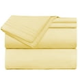 thumbnail image 2 of Clara Clark Premier 1800 Microfiber Collection 3-Line Bed Sheet Set, Cal King Size, Custard Mellow Yellow, 2 of 8