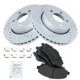 thumbnail image 2 of TRQ Front Performance Brake Pad & Rotor Kit Brake Pads Brake Rotors Set Semi-Metallic Premium G-Coated Fits Select 2007-2011 Dodge Nitro 2008-2012 Jeep Liberty, 2 of 3