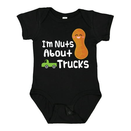 

Inktastic Nuts About Trucks Outfit Boys Gift Baby Boy Bodysuit