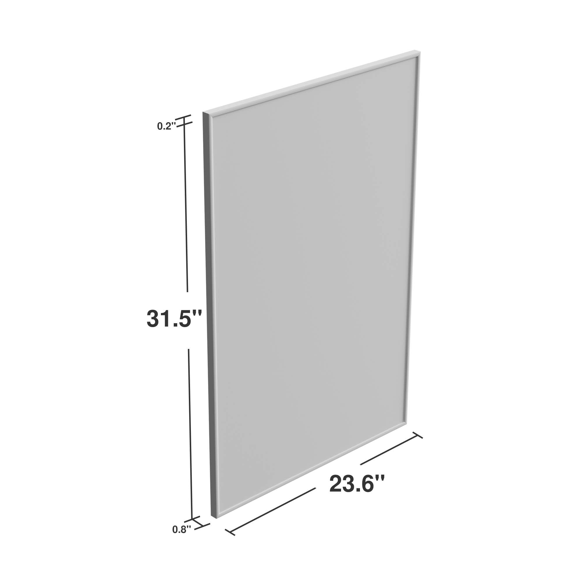 MAYEERTY 31x24x1 Inch Black Thin Edge Aluminum Right Angle Wall Mounted Mirror, Double Sided for Bathroom