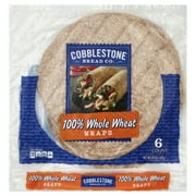Cobblestone Bread Co 100% Whole Wheat Wraps 6 Ct Pack