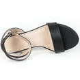 thumbnail image 4 of DADAWEN Women's Open Toe Sandals Chunky Heel Dress Shoes Ankle Strap Shoes Black Size 10 US, 4 of 7