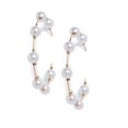 thumbnail image 4 of Boucles d'Oreilles Demi-Cerceau en Perles Plaquées Or, 4 of 4