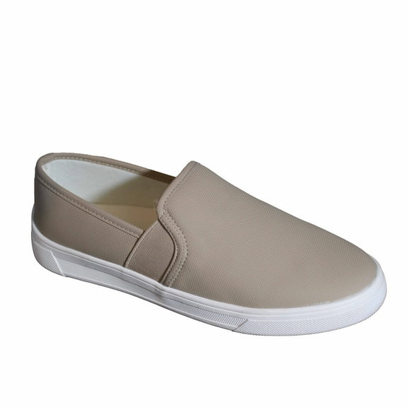 Kensie Stephanie Ladies' Size 6.5 Perforated Slip-On Sneaker, Tan, New in Box