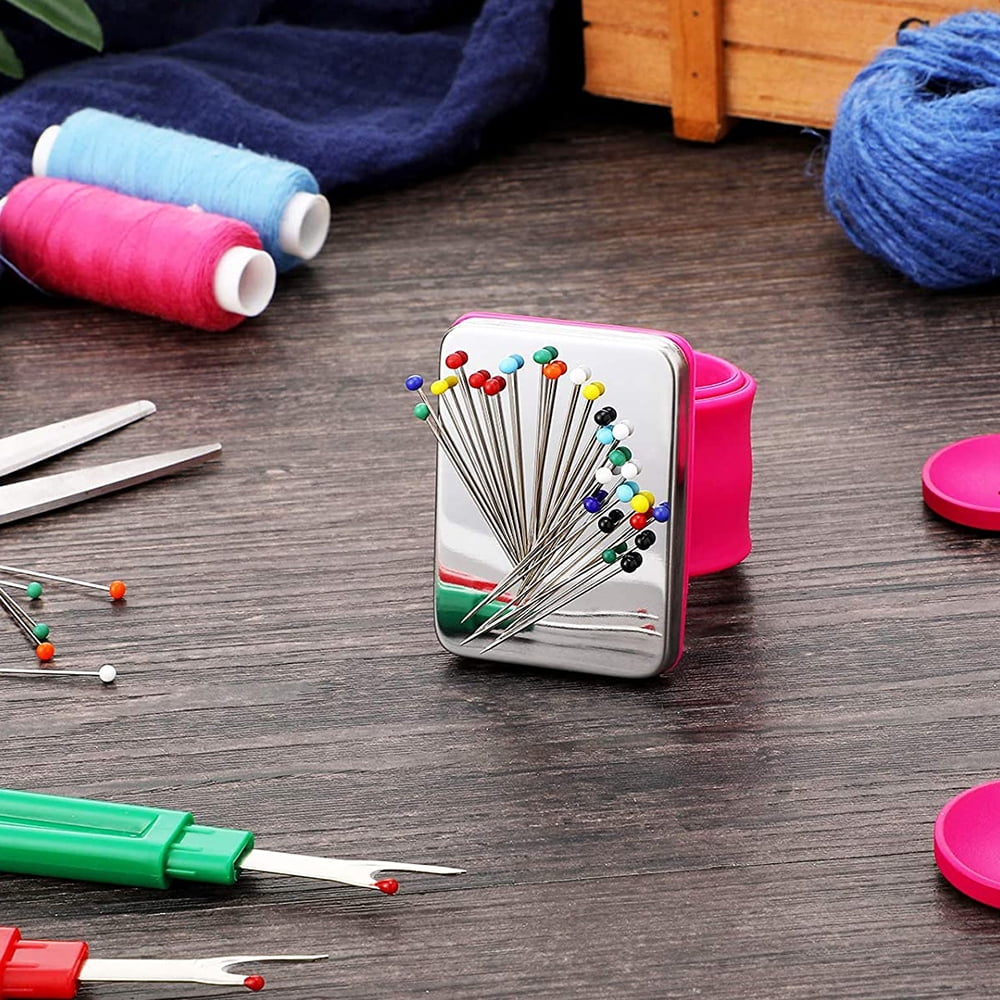Bomutovy Magnetic Wrist Sewing Pincushion with 250 Pcs Sewing Pins