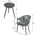 thumbnail image 4 of Nuu Garden  3-Piece Aluminum Patio Furniture Bistro Set with Cushions Espresso, 4 of 5
