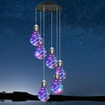 thumbnail image 4 of Daiosportswear New Solar LED Wind Chime,Outdoor Bulb Courtyard Light,27.6x4.9in,6-LED,Four Colors,Solar Powered,Auto On/off,Garden/Yard Decor,6-8H Lighting,Wind-Activated,Indoor/Outdoor Use, 4 of 9