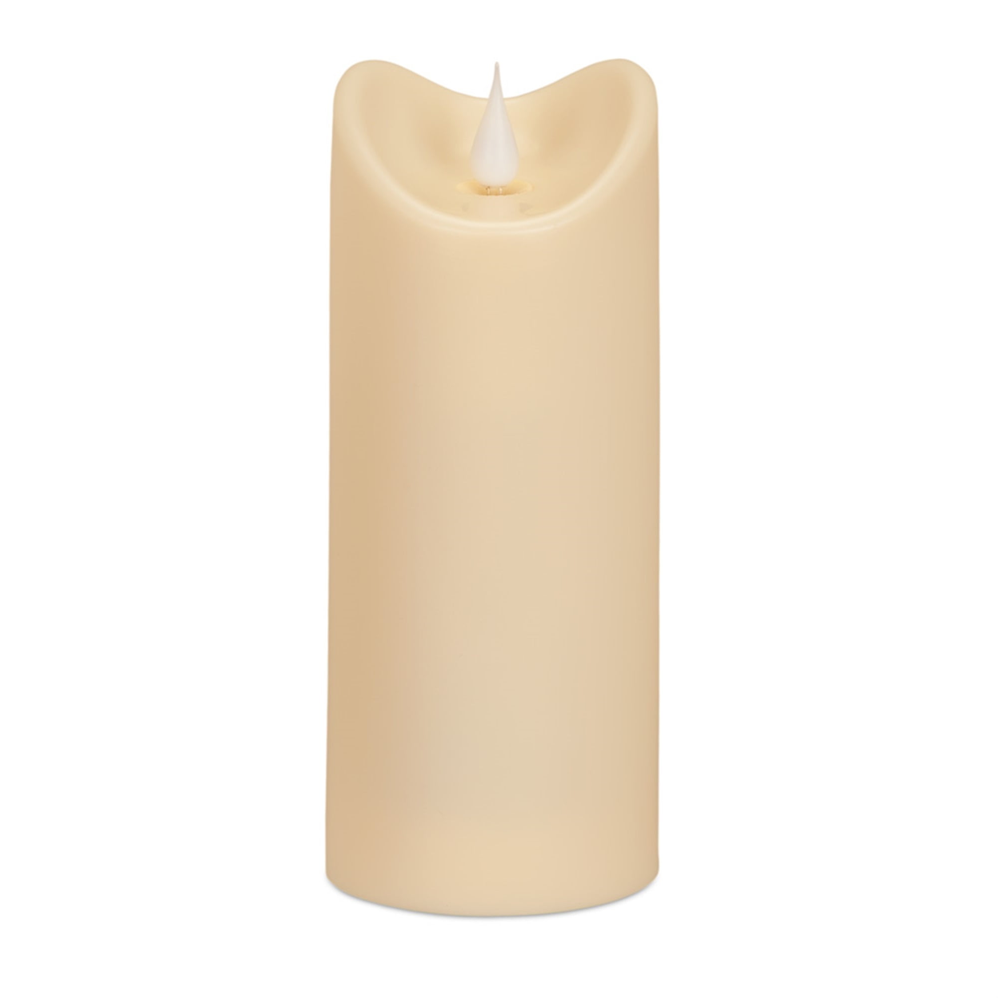 Simplux Plastic Outdoor Candle w/Moving Flame (Set of 2) 2.75"D x 7"H