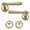 Gold, variant on TIERPOP Antique Stainless Steel Entry Door Knobs With Lock and Key for Bedroom or Bathroom Daily Casual Use