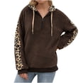 thumbnail image 1 of Blusa de manga larga con retazos de leopardo para mujer Fridja fksj4020, 1 of 6
