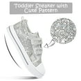 thumbnail image 3 of Bocca Kid's Walking Sneakers Sliver Glitter Girls Canvas Shoes Size 9, 3 of 5