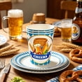 thumbnail image 4 of Oktoberfest Paper Cups Set Bavarian Blue White Pattern for Beer Soda, Disposable Drinkware 8oz, Festival Party Supply Gift, 4 of 6