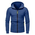 thumbnail image 2 of Vedolay Men Hoodies 2023 Hooded Pullover Sweatshirts Half Zipper Hoodies Long Sleeve Tops Blue,3XL, 2 of 5