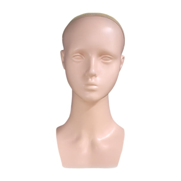 Cabeza de maniquí femenino, busto de cabeza de maniquí, sombrero profesional, exhibición de peluca, modelo de cabeza Piel