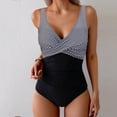 thumbnail image 5 of Tummy Control Swimsuits for Women Slimming One Piece Bathing Suit Retro Ruched Push Up Vintage Padded Swimwear White XL, 5 of 5
